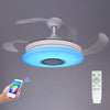 Bluetooth Invisible Ceiling Fan with Light with Remote