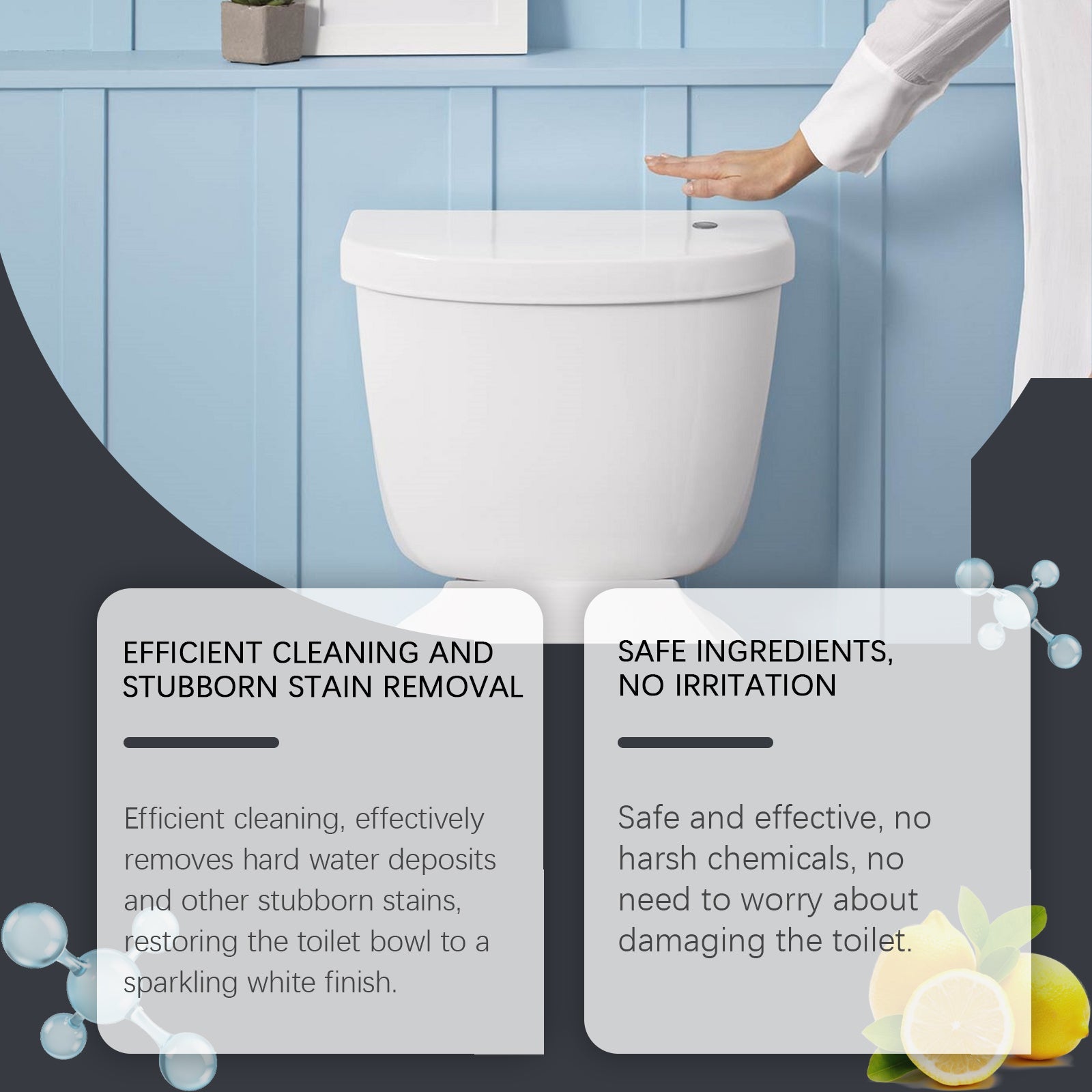 Toilet Tank Cleaner, Toilet Toilet Decontamination Deodorization Deodorization Dirt Cleaning Agent