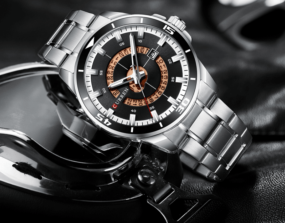 Men's Modern Sports Waterproof Watch Luxury Unique Design Fluorescent Hands Perfect Gift