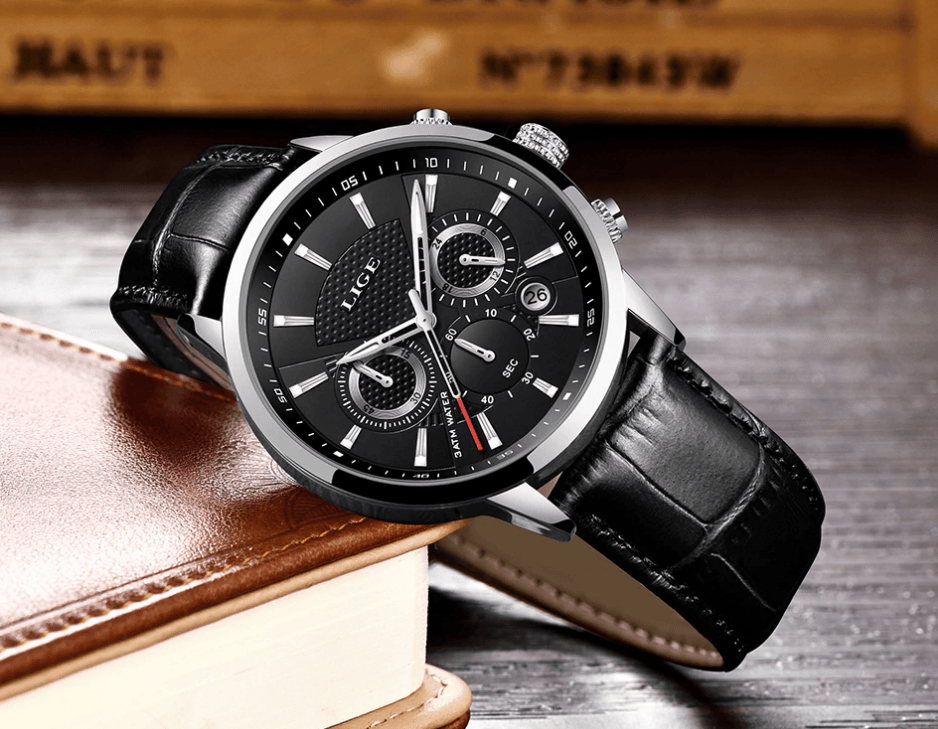 Men's Waterproof Watch With Chronometers Day View Sport Analog Watches Excellent Look Perfect Gift For Him