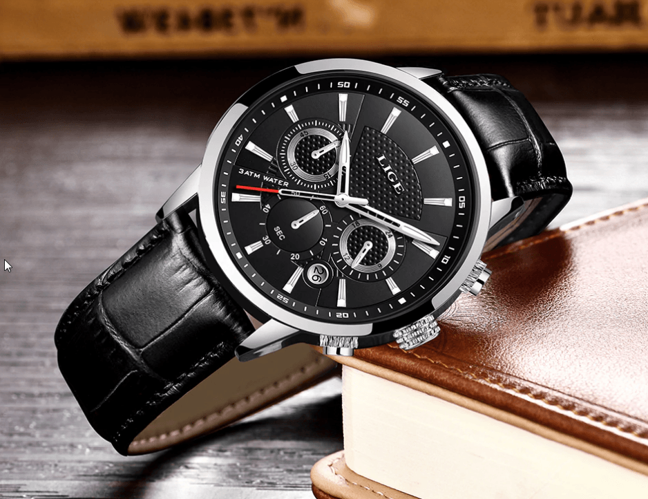 Men's Waterproof Watch With Chronometers Day View Sport Analog Watches Excellent Look Perfect Gift For Him