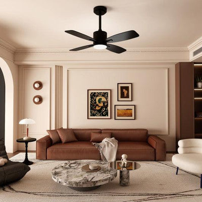 42inch Ceiling Fan with Light and Remote 3CCT LED with Memory 4H Timer 6 Speeds-Black