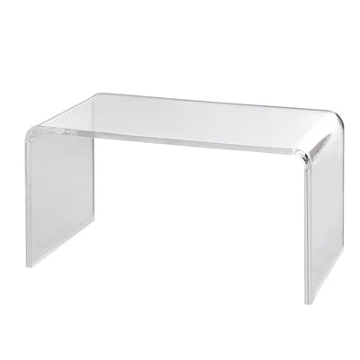 Acrylic Coffee Table, C-Shaped Clear Acrylic End Table, 16.3 Inch High Transparent Acrylic Side Table, For Coffee, Drink, Food, Snack Used In Living Room, Courtyard, Terrace