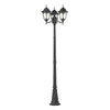 Central Square 3 Light 91 inch Textured Matte Black Outdoor Post Light