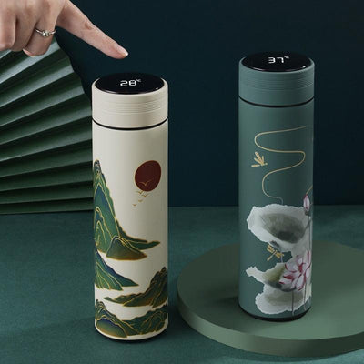 450mln Style Intelligent Thermos Bottle Classical Style Touch Display Stainless Steel Vacuum Flask Mug Water Bottles Temperature Display Insulated Vacuum Insulated 304 Stainless Steel Water Bottle Heat Resistant Insulated Water Bottle