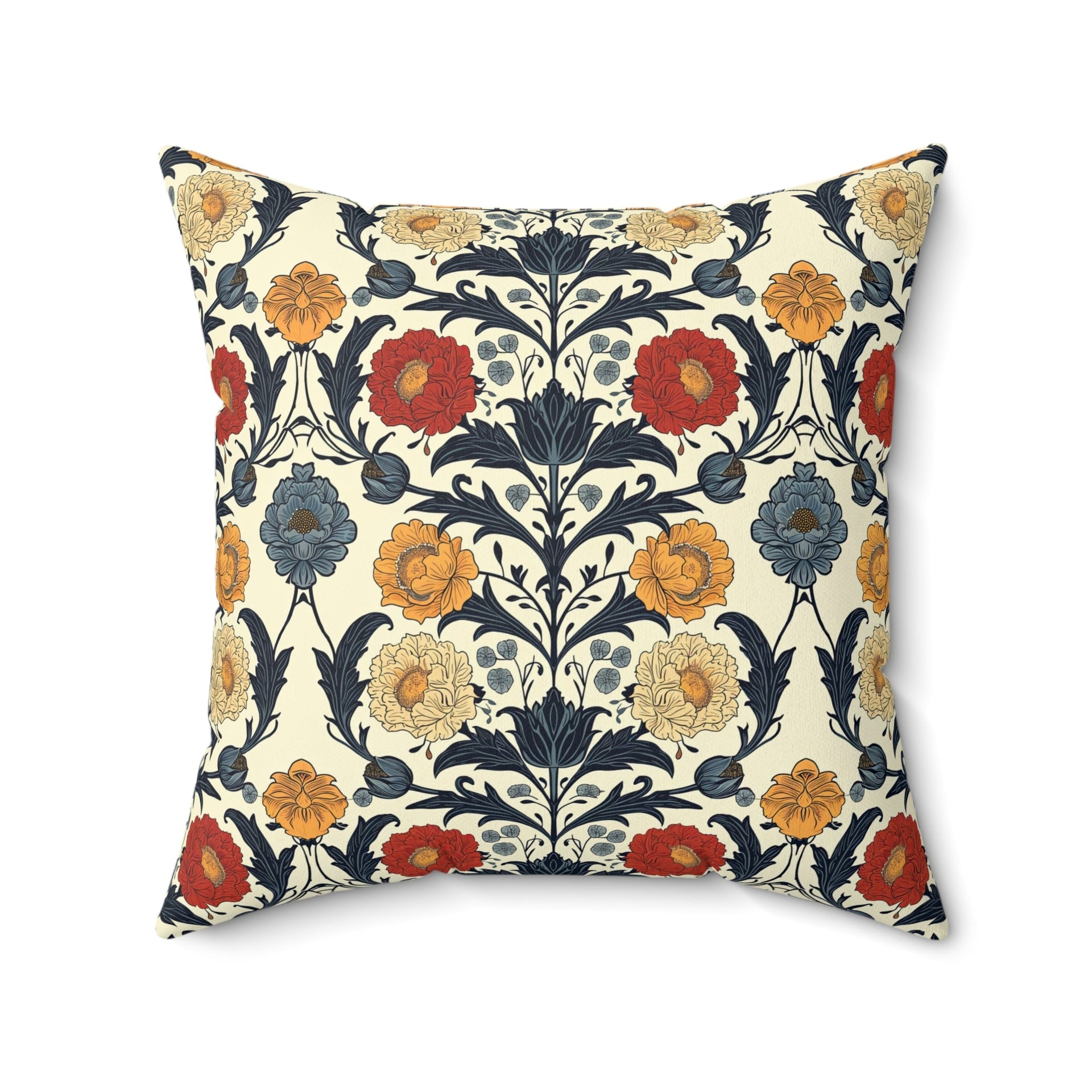 Microsuede Cushion / William Morris Inspired - Primary Bouquet
