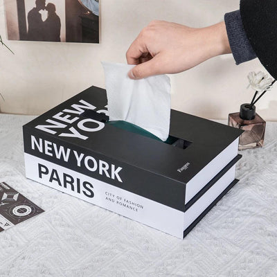 Book Style Tissue Box Napkin Holder Case Paper Box Container Fashion Hotel Storage Box Home Table Decoration Ornaments