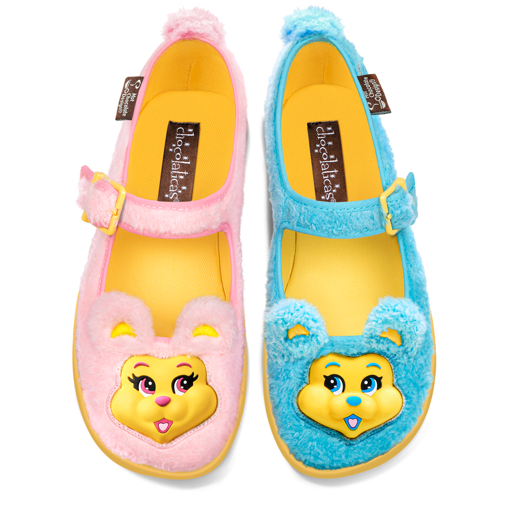 Hot Chocolate Design Fuzzy Bears Flats