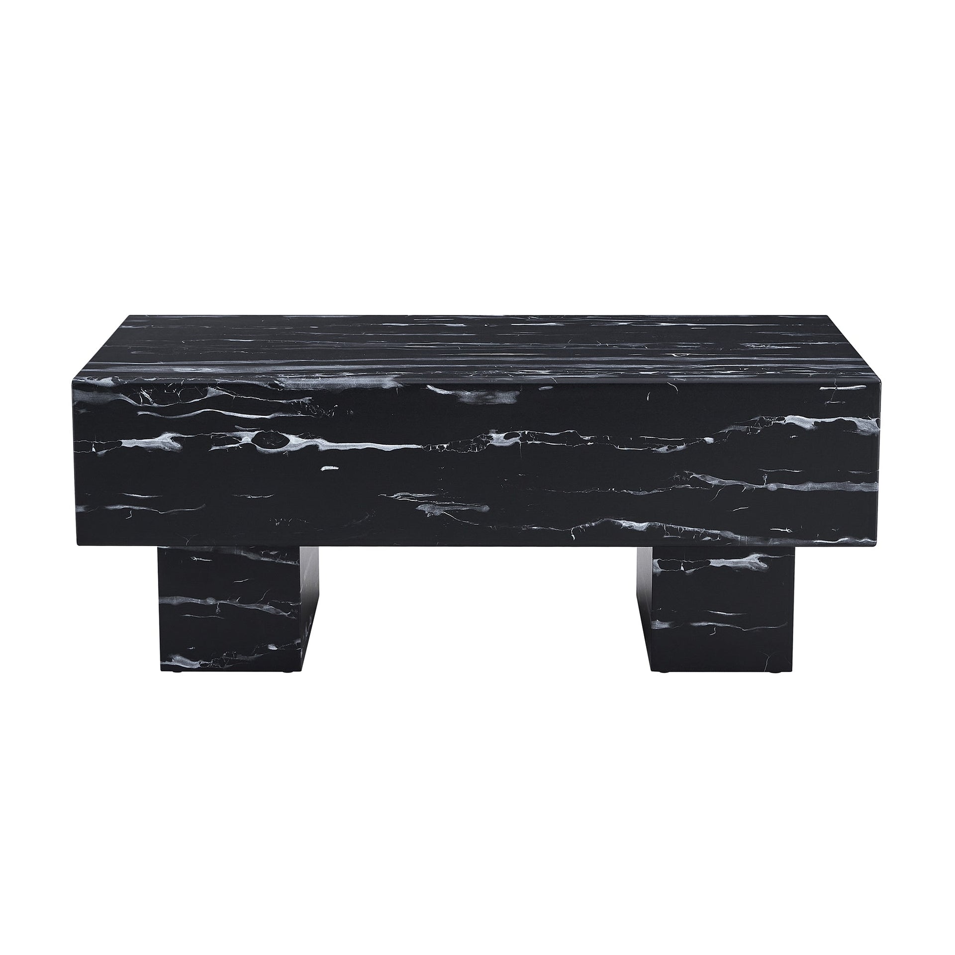 The black coffee table has patterns Modern rectangular table suitable for living rooms and apartments 43.3