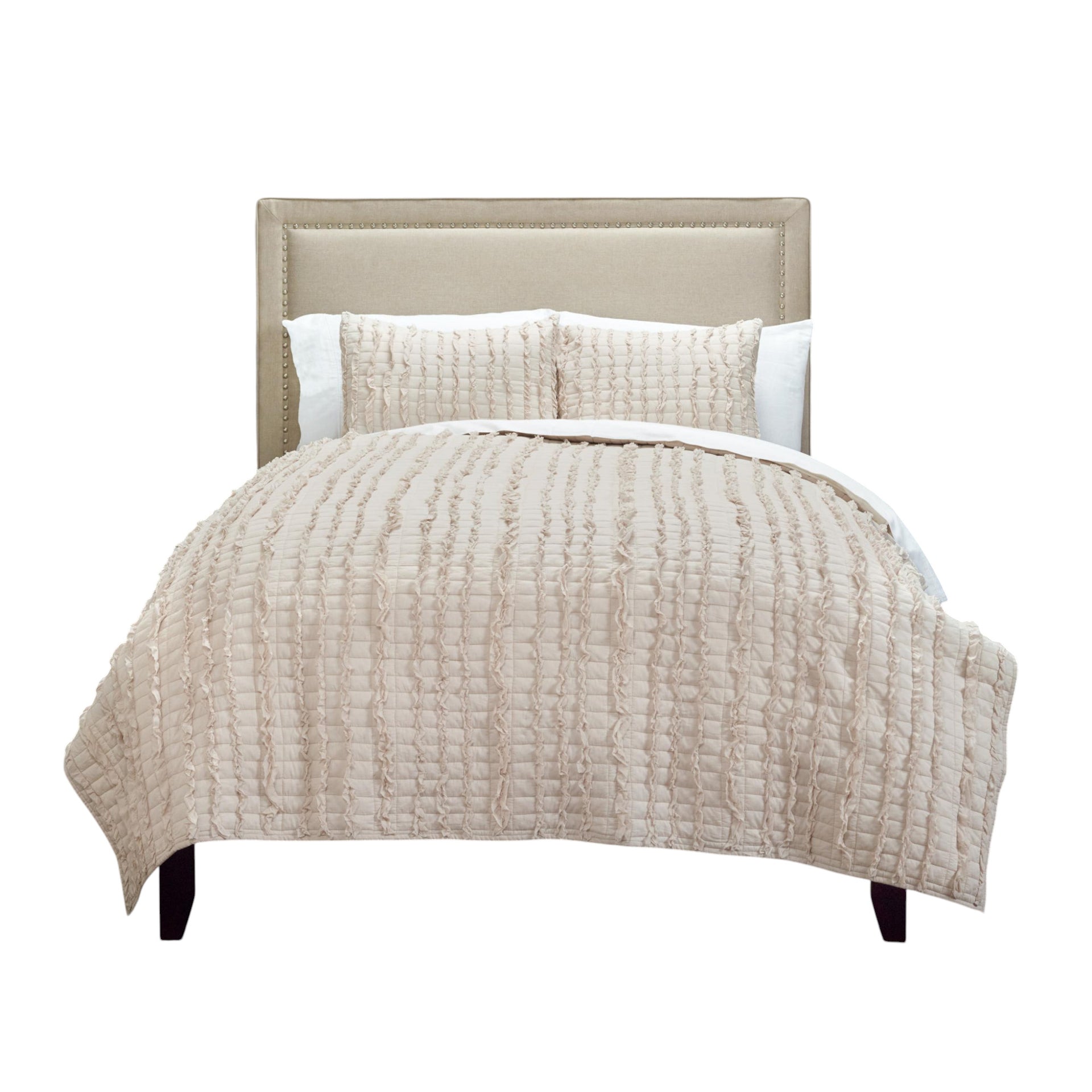 Blush Striped King Quilt