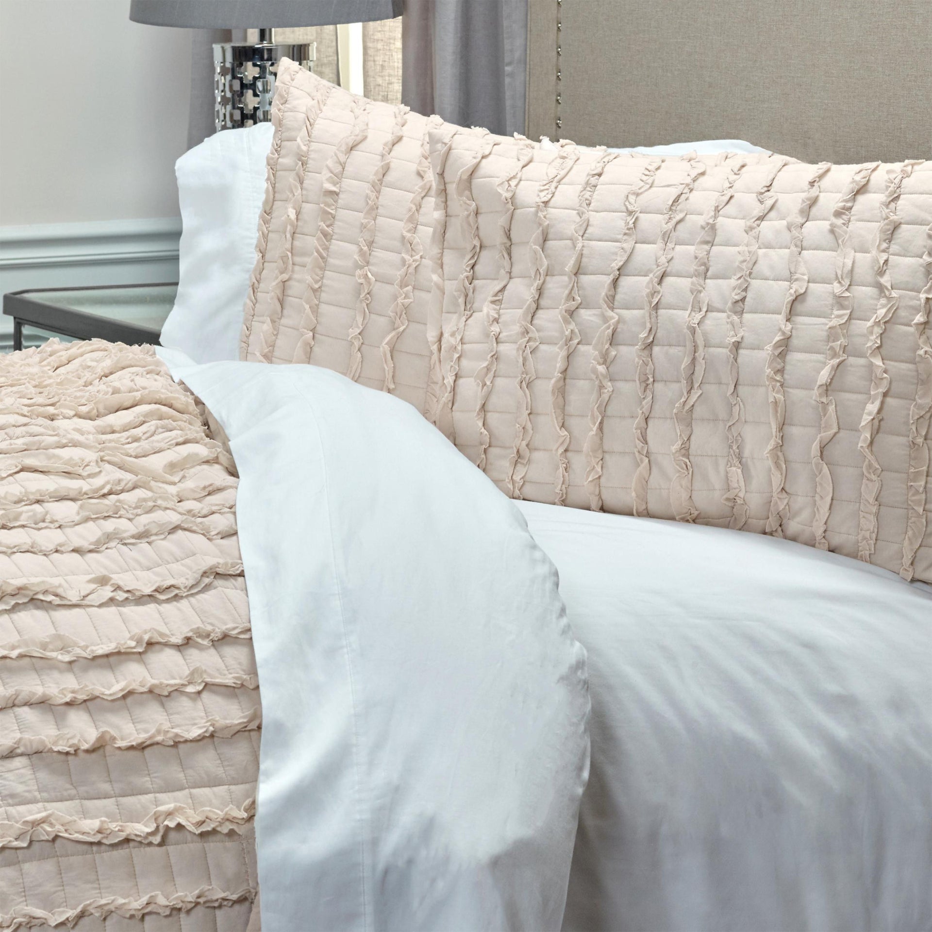 Blush Striped King Quilt