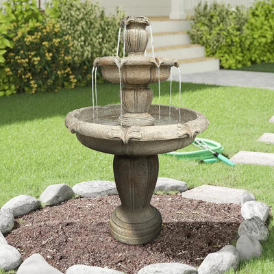 Concrete 3 Tier Water Fountain Large Estate