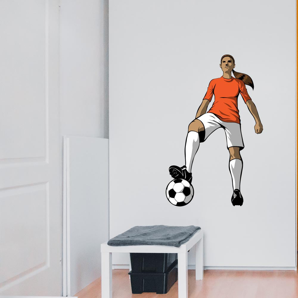 Winn Soccer Girl Wall Decal (5 Sizes Available)