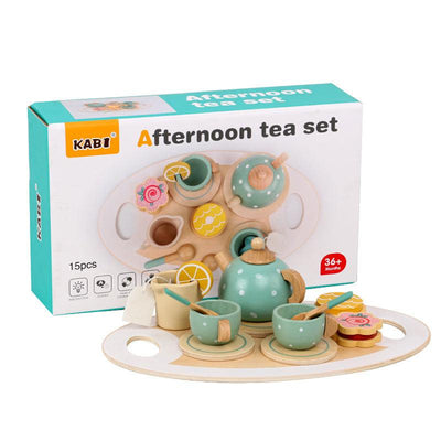 Children's Home Afternoon Tea Desserts Cake Sales Teapot Cups Tea Set Wooden Christmas Toys Gifts