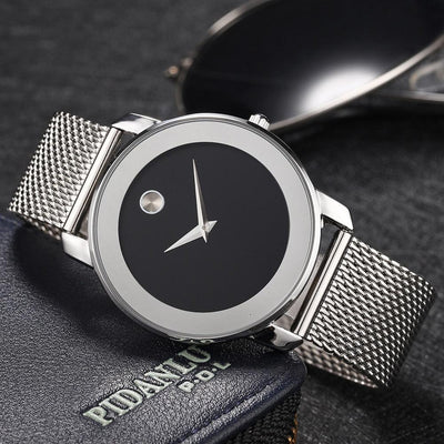 Clearance MISSFOX 2446 Unique Design Minimalist Watch Men Novel Stylish Male Watches Fashion Sports Quartz Wrist Watch For Men Women