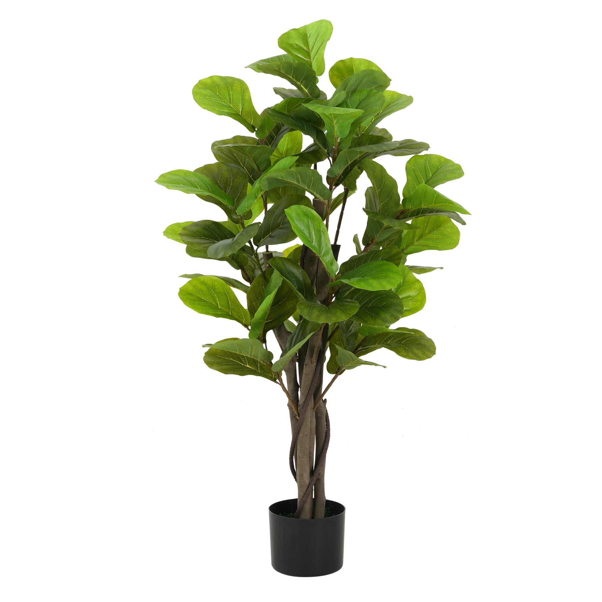 51' Artificial Fiddle Leaf Fig Tree With Pot