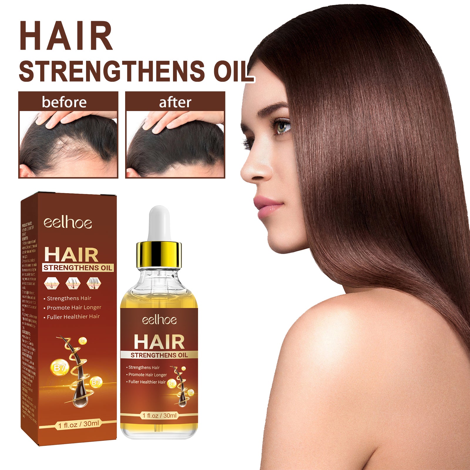 Castor Oil Hair Dense Essential Oil Repair Damaged Hair, Nourish Scalp, Strengthen Hair And Prevent Hair Loss