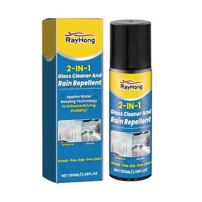 Auto Glass Cleaning Anti-Fog 2-In-1 Windshield Cleaning Brightening Oil Film Anti-Fogging Agent