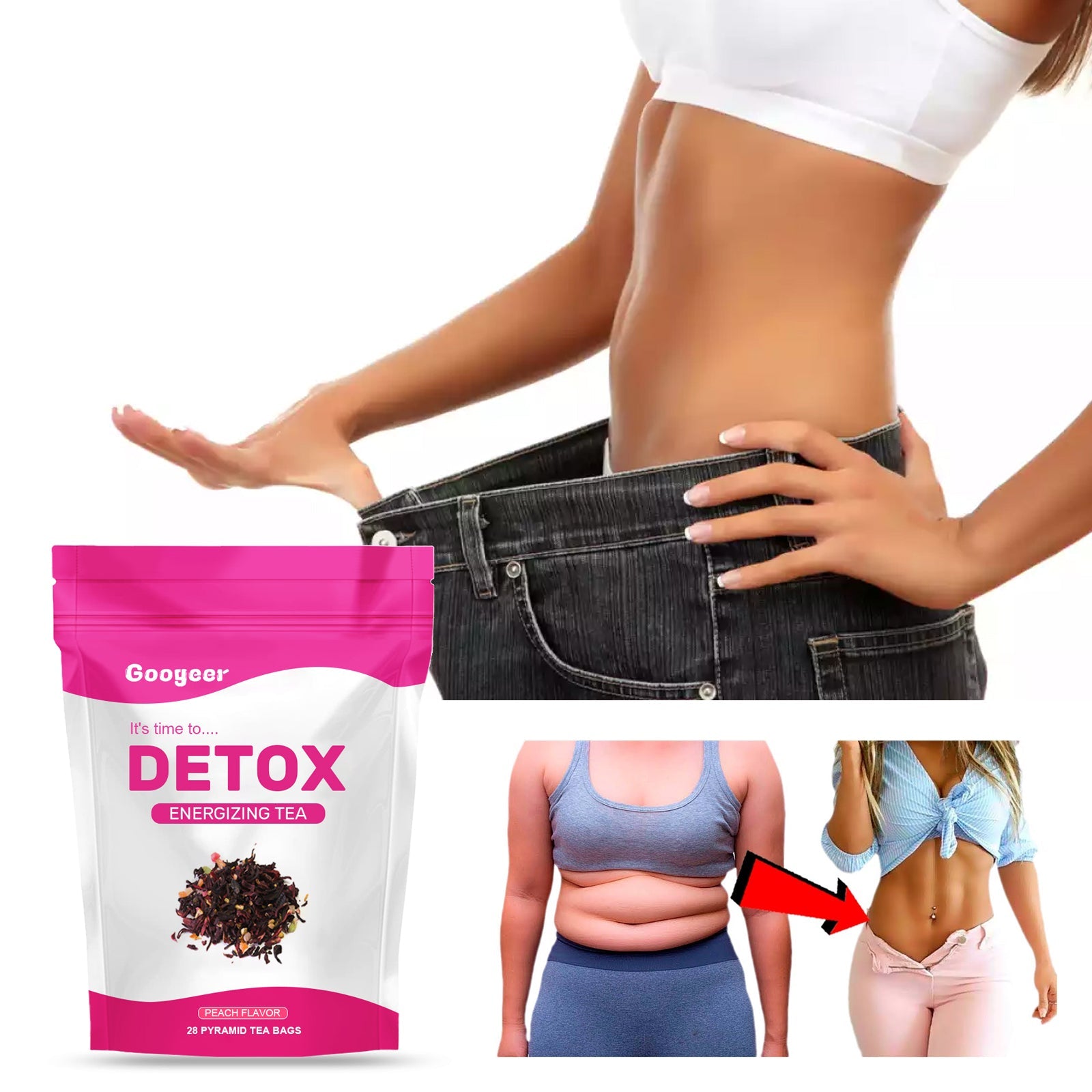 Slimming Tea, Slimming Tummy Firming Body Health Women's Light Body Shaping Green Tea