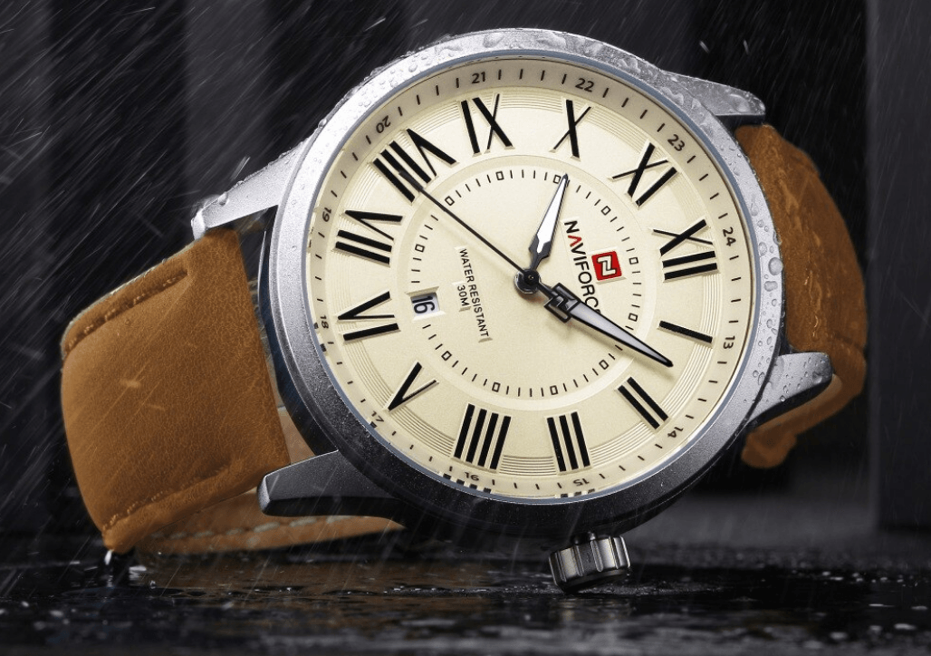 Universal Waterproof Watch With Details Of Great Design Numbers And Date Display Perfect Gift
