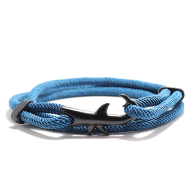 Nylon Rope Chain Luxury Bracelets For Women And Men Ocean Shark Charm Bracelet Popular Jewelry Anchor Bracelet Style