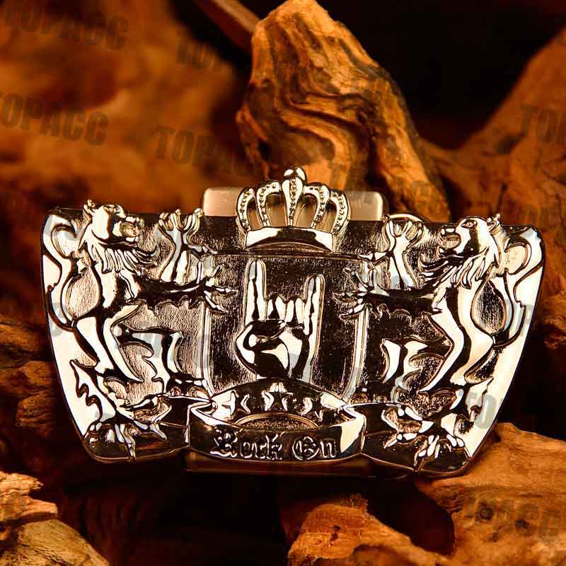 Western Metal Lighter Belt Buckle