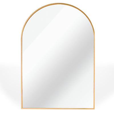 24x36 Inch Gold Metal Framed Arched Mirror