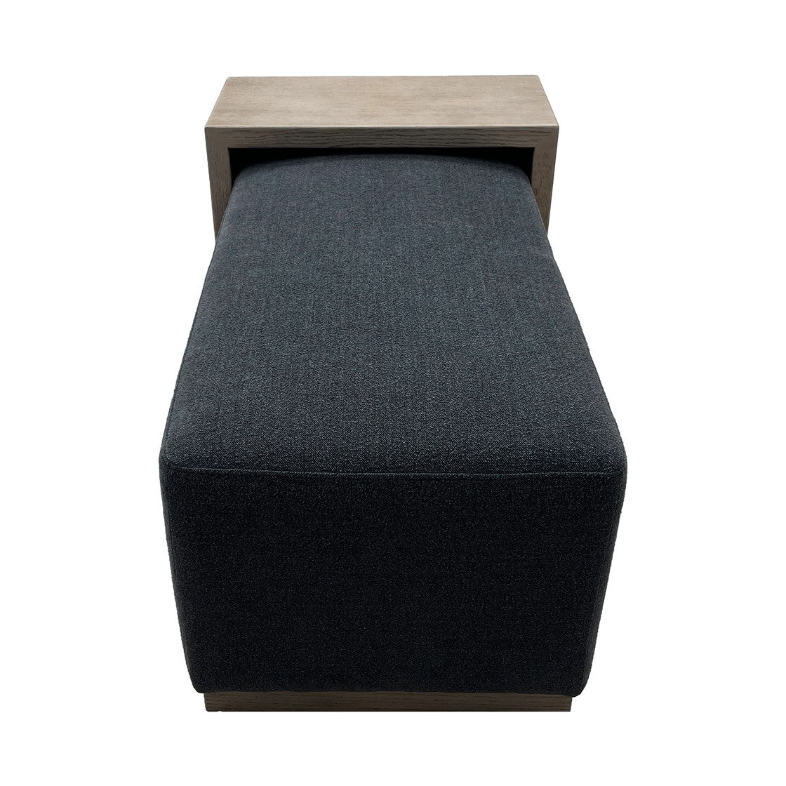 Peggy Bench/Cocktail Ottoman With Table - Dark Grey