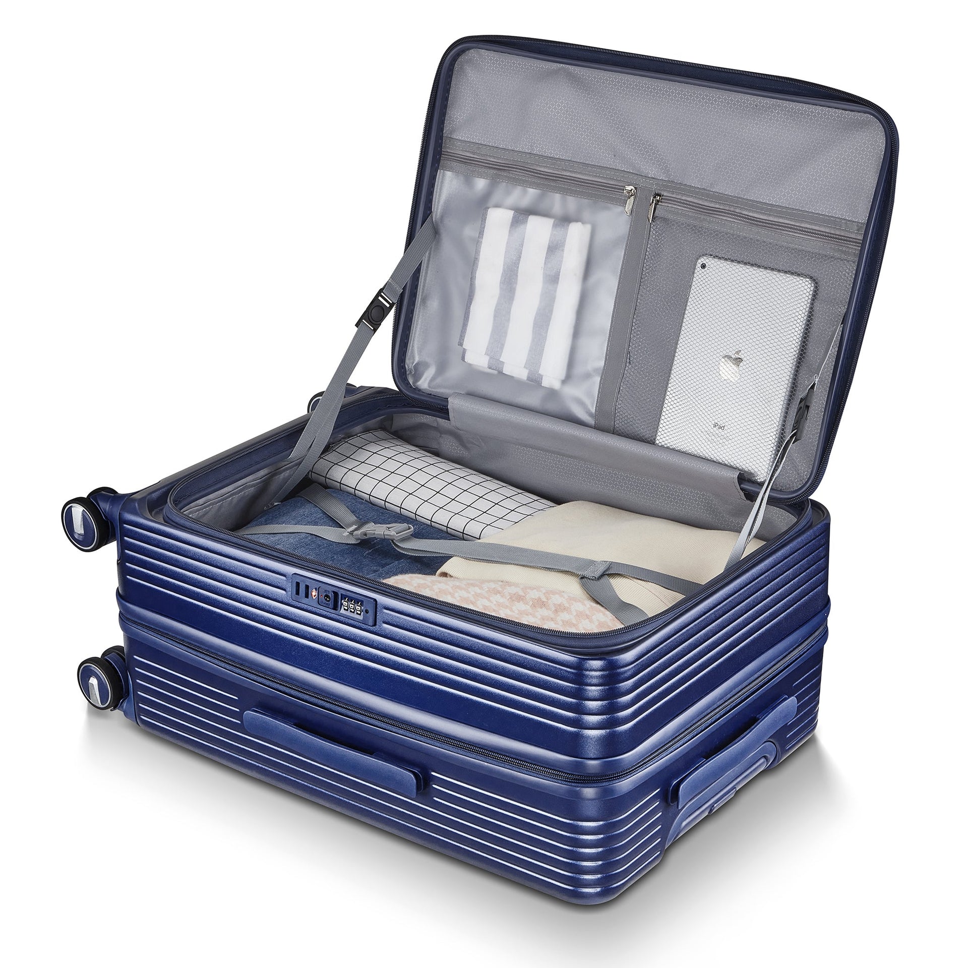 Luggage Sets 3 Piece(20/24/28), Expandable Carry On Luggage with TSA Lock Airline Approved, 100% PC Hard Shell and Lightweight Suitcase with Front Pocket and Spinner Wheels