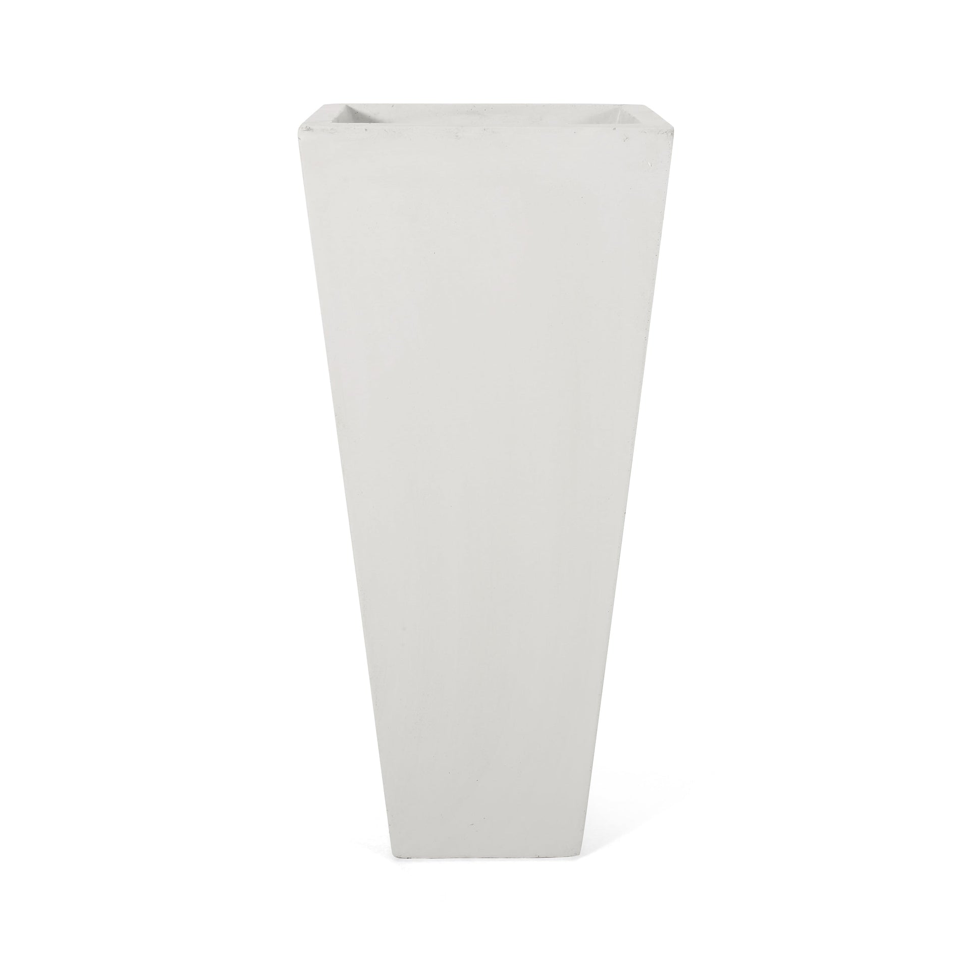 13' x 28.5' Modern Outdoor MGO Cast Stone Planter, White