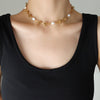 Pearl Gold Knots Chain Necklace