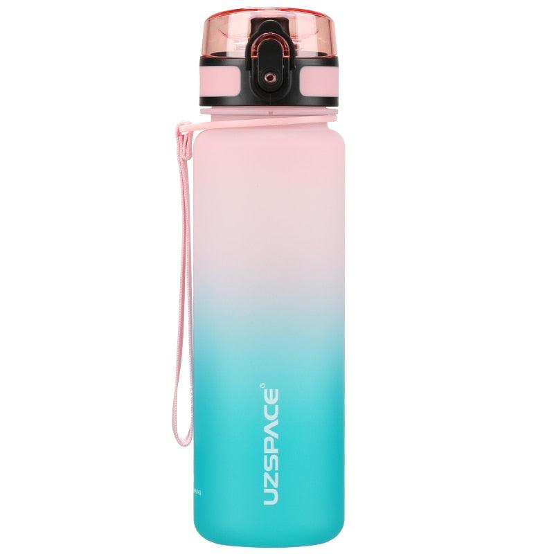 500/1000ml Sport Water Bottle BPA Free With Bounce Lid Time Marker Leak-proof Frosted Plastic Cup for Outdoor Fitness Gym Motivational Sports Water Bottle with Time Marker Leakproof Drinking Bottle for Fitness Gym Outdoor Cycling Running Hiking