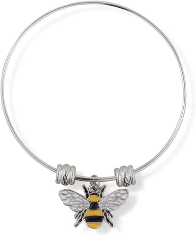 EPJ Bee Jewelry Bee Bracelet Bangle Gifts for Women Men Girls Boys Kids Honeycomb Jewellery Accessories Decor Bumblebee Honey