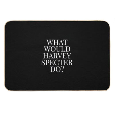 What Would Harvey Specter Do V2 (Black) Bath Mat