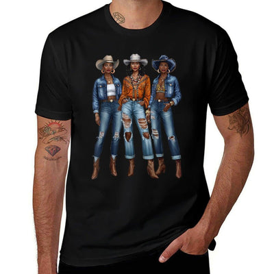 Black Cowgirl Vibes Melanin Black History Texas Slim-fit Cut T-Shirt