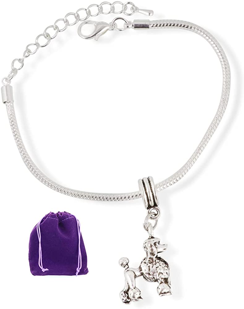 Poodle Bracelet | Jewelry Dog Snake Chain Charm Gift for Women and Men