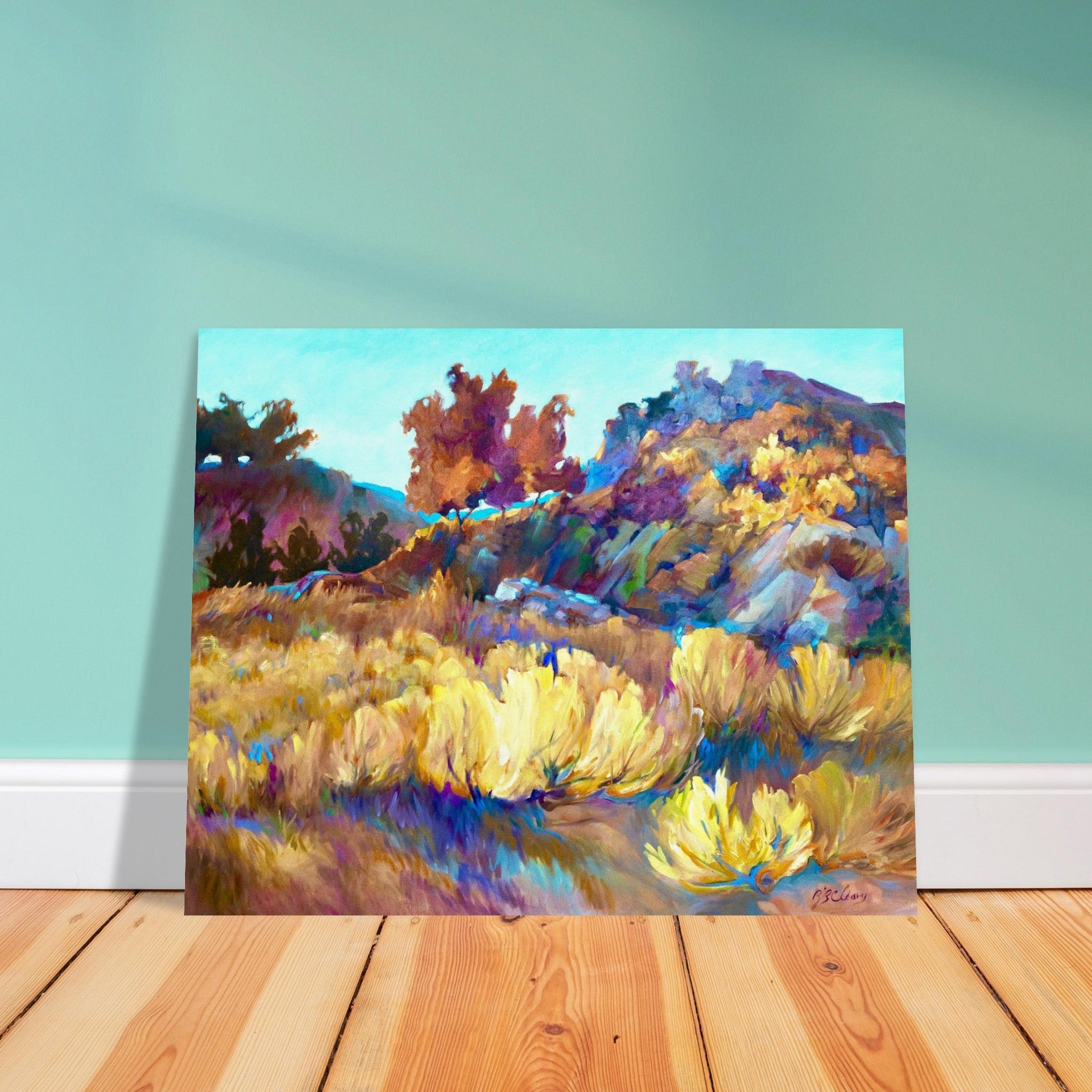 'Rock Ridge' Landscape I 16x20 Museum-Quality Matte Paper Poster | Original Artwork by American Artist Barbara Cleary