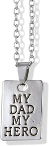 Emerald Park Jewelry My Dad My Hero Charm Chain Necklace