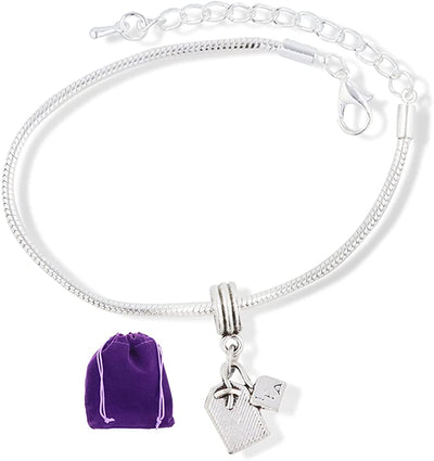 Tea Bracelet | Tea Bag Stainless Steel Snake Chain Charm Bracelet