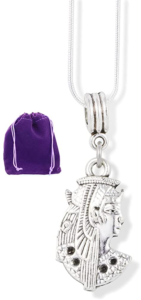 Egyptian Royalty Formal Head Dress Charm Snake Chain Necklace