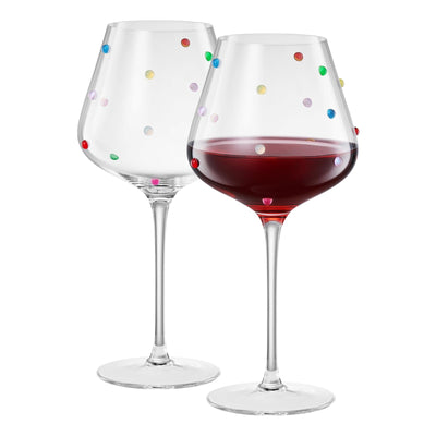 Khen Confetti Stemmed Wine - Set of 2