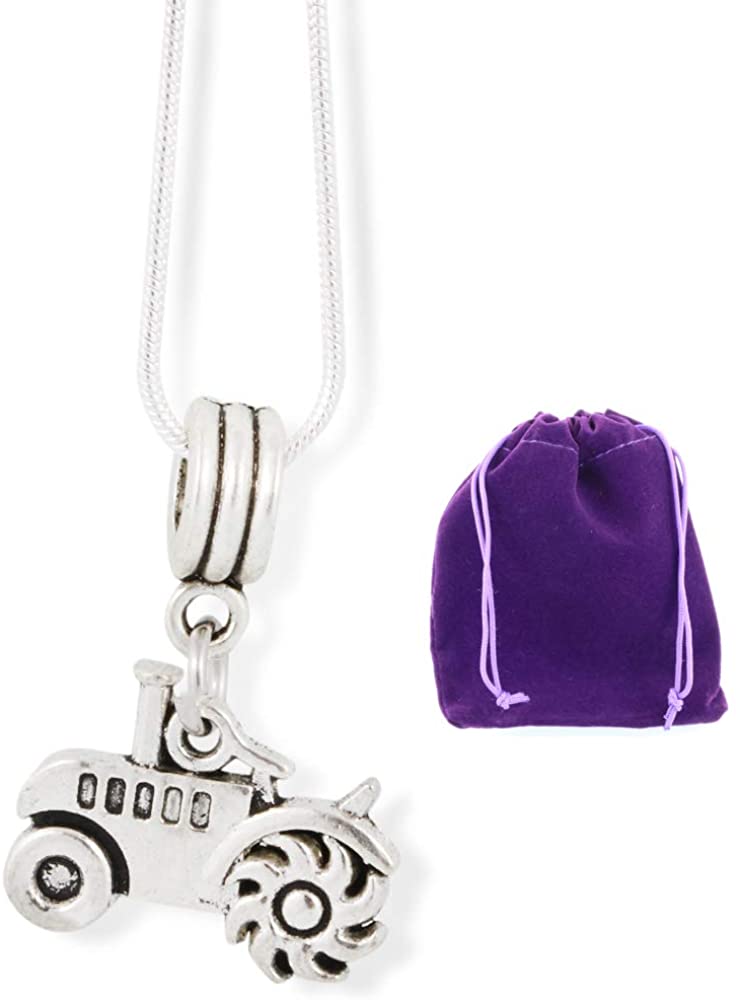Tractor Necklace | Charm Snake Chain Necklace