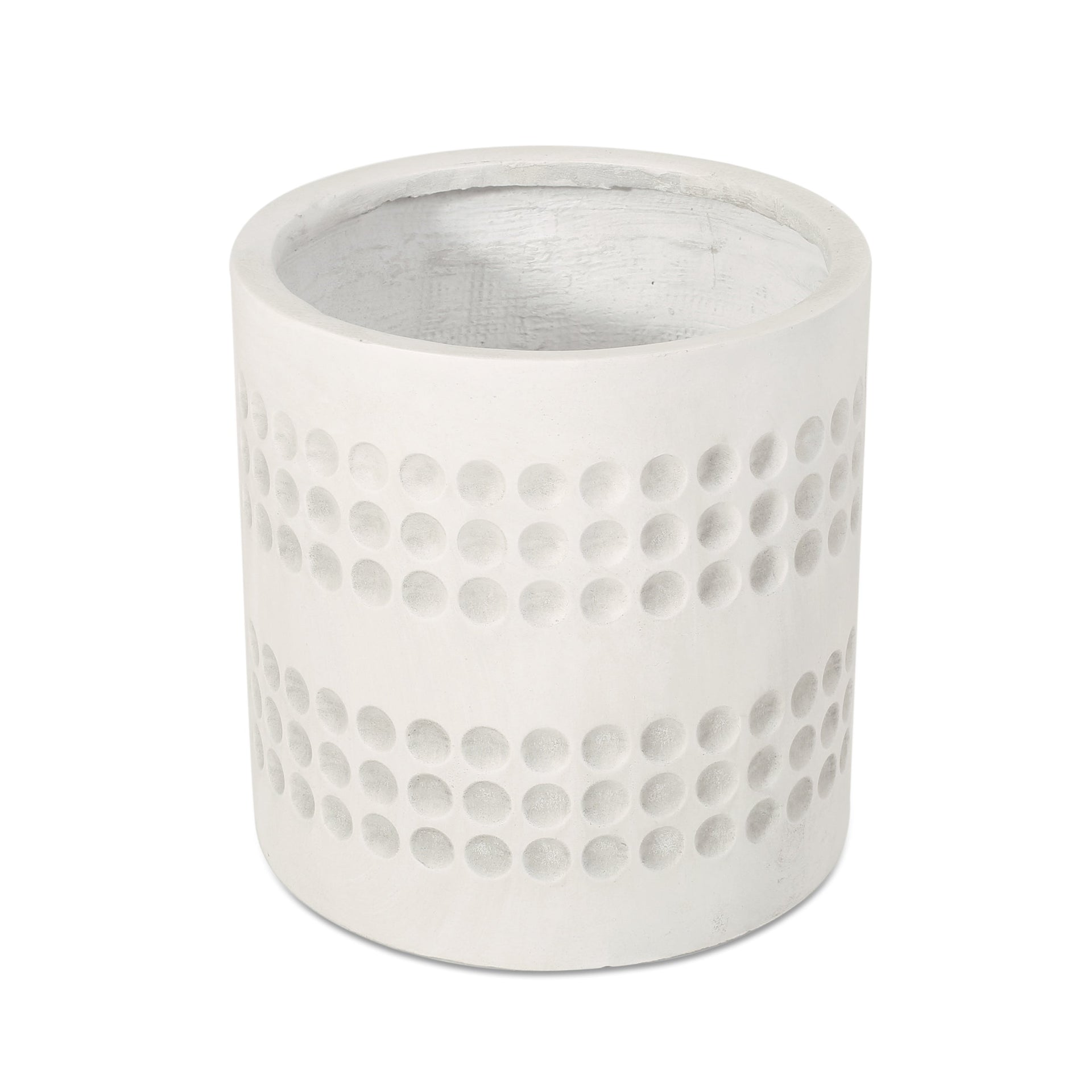 13-Inch cube Antique White MGO Planter