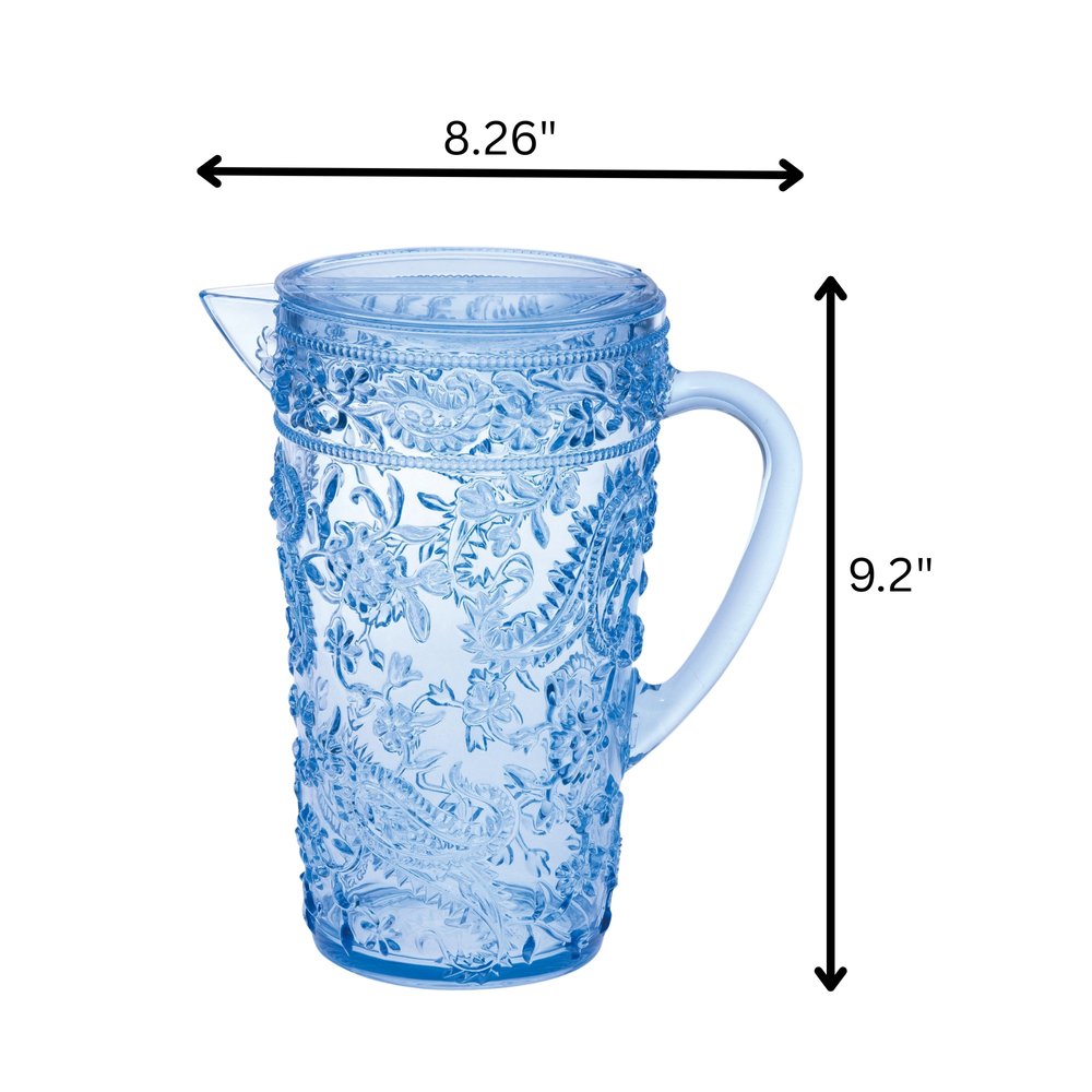 2.5 Quart Clear Paisley Acrylic Pitcher