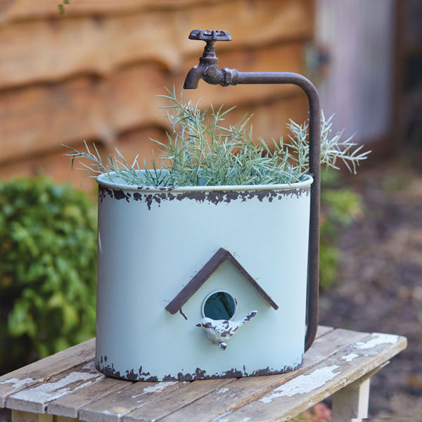 16½''H Spigot Birdhouse Planter