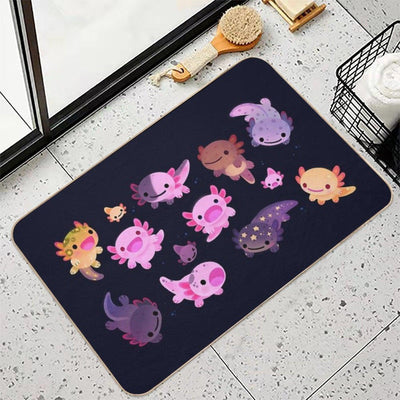Happy Axolotl High-Traffic Bath Mat