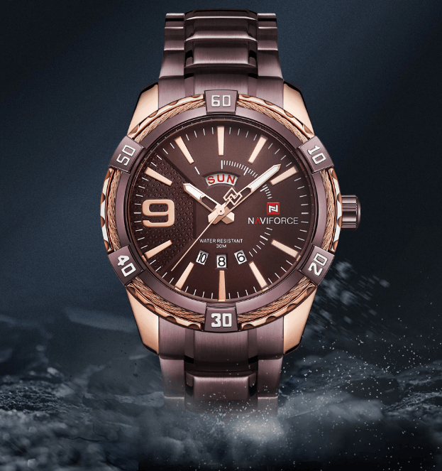Men's Luxury Stainless steal Waterproof Watch With Day And Date Display Unique Design Perfect Gift In Modern Metal Men Wrist Watch Design