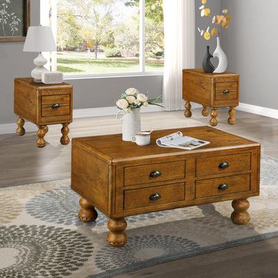 Solid wood end table, rectangular 23.6 inch narrow edge table with drawers, vintage bedside table, Antique Brown