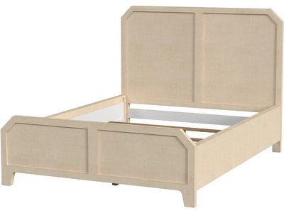 Bar Harbor Queen Raffia Panel Bed in Natural