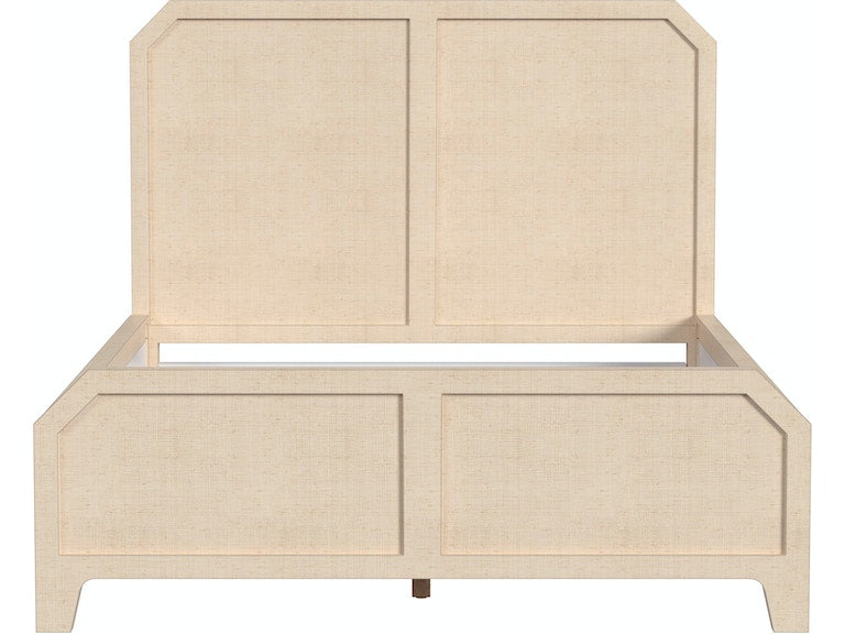 Bar Harbor Queen Raffia Panel Bed in Natural